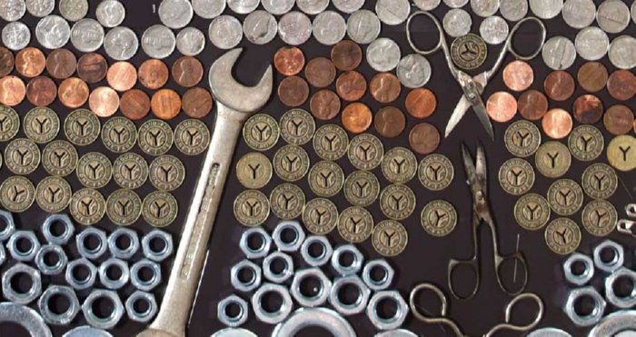 art made with coins
